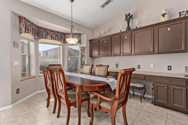 view of tiled dining space