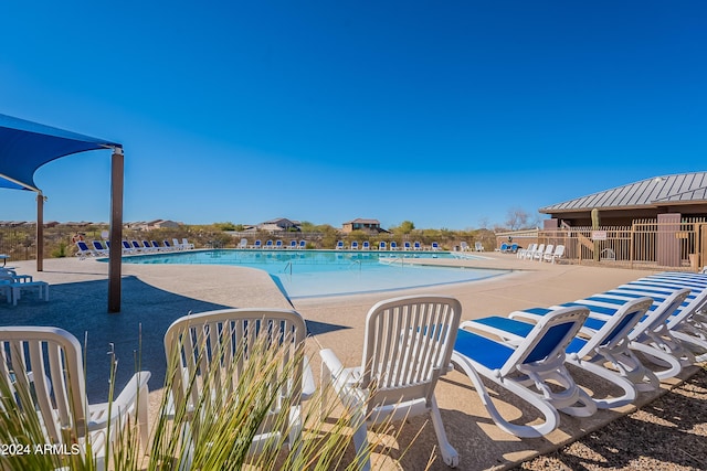 view of pool with a patio