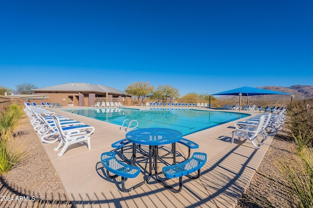 view of pool with a patio