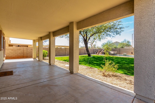 view of patio / terrace with a fenced backyard