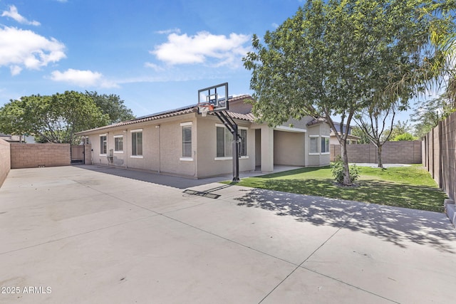 18998 E Lark Dr, Queen Creek, AZ 85142 - view of front of house featuring stucco siding and a patio area