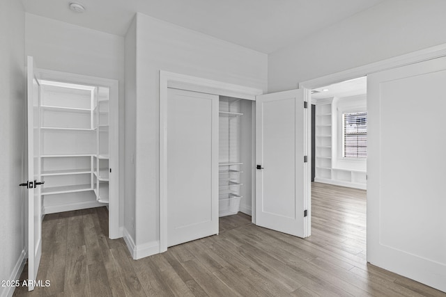 18998 E Lark Dr, Queen Creek, AZ 85142 - unfurnished bedroom featuring wood finished floors, a closet, and a spacious closet