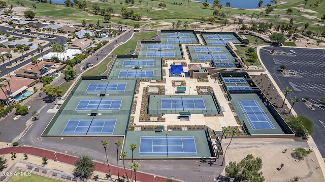 aerial view with view of golf course