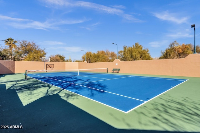 view of tennis court