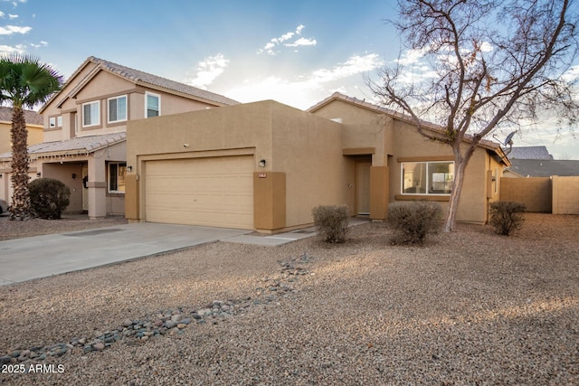 view of front of house featuring a garage