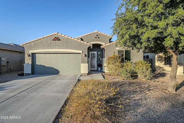 view of front of home featuring a garage