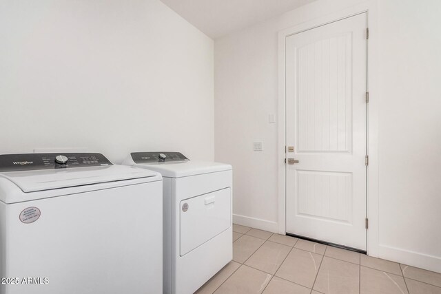 19354 S 212th Pl, Queen Creek, AZ 85142 - laundry room featuring washing machine and clothes dryer and light tile patterned floors