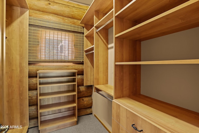 spacious closet featuring carpet