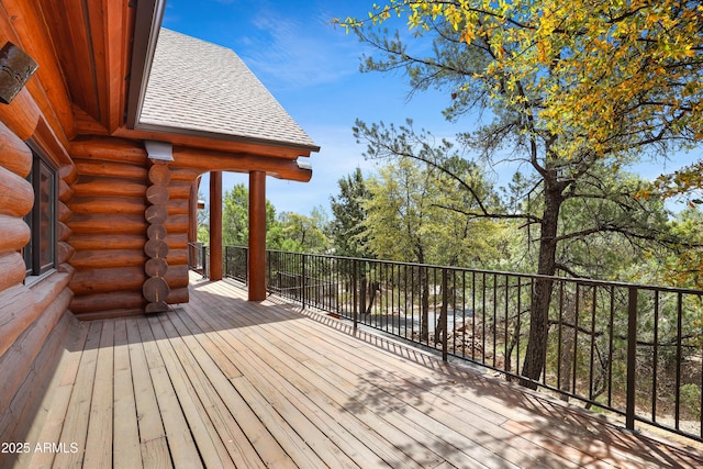 view of wooden deck