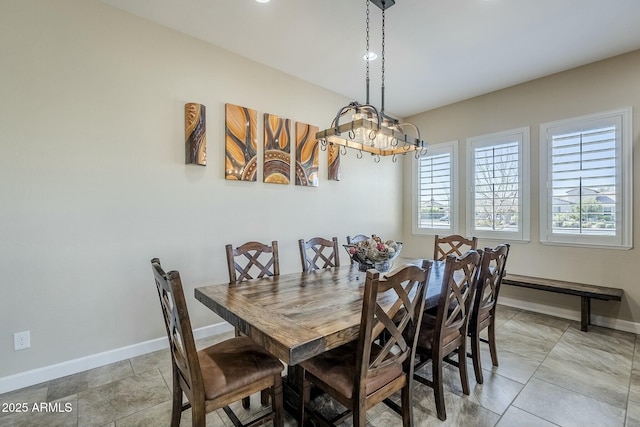 view of dining area