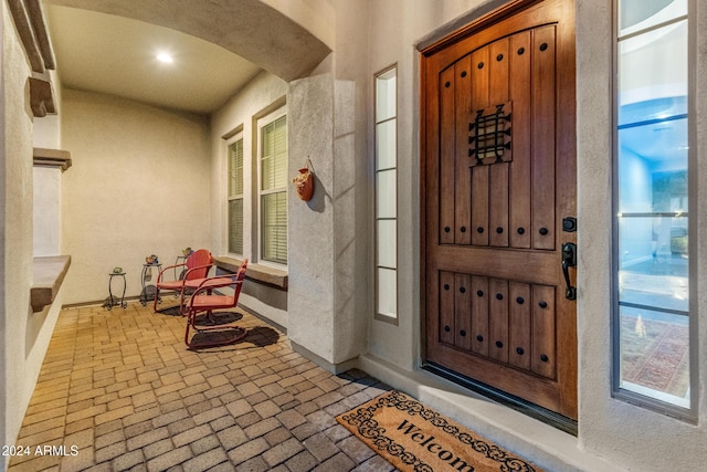 view of doorway to property