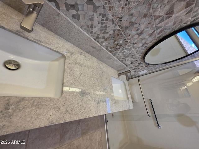 22508 W Antelope Trl, Buckeye, AZ 85326 - full bathroom featuring a stall shower and a sink