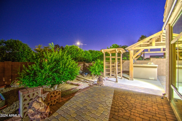 view of patio with a pergola