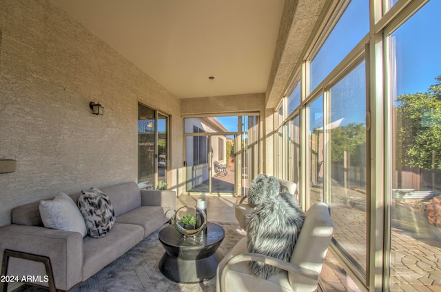 view of sunroom