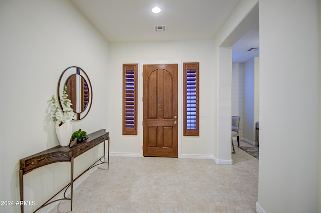 view of foyer entrance