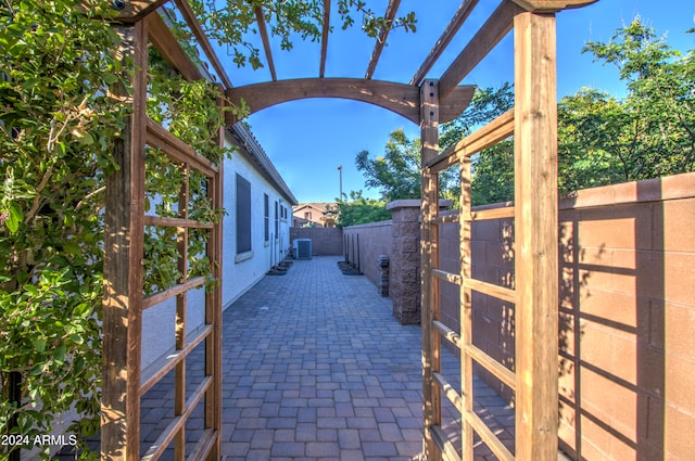 view of patio / terrace featuring central AC