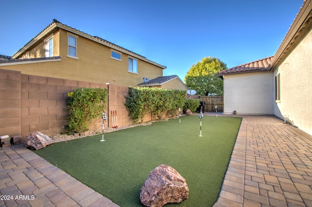 view of yard featuring a patio area