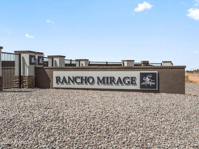 view of community sign