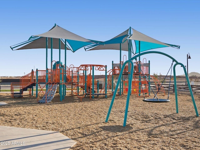 view of community jungle gym