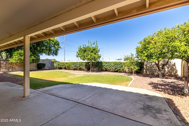 319 N Riata St, Gilbert, AZ 85234 - fenced backyard featuring a patio