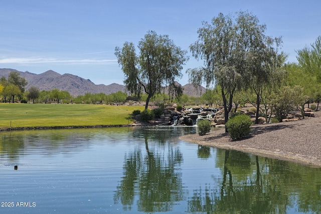 view of water feature featuring a mountain view