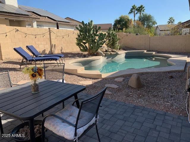 view of pool with a patio area