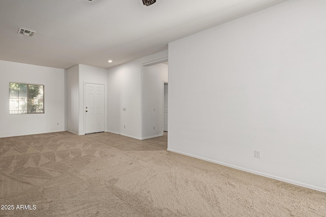 view of carpeted spare room