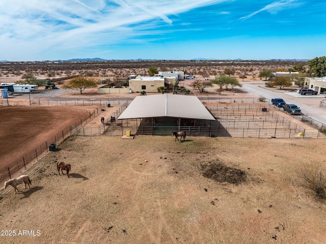 bird's eye view with a rural view