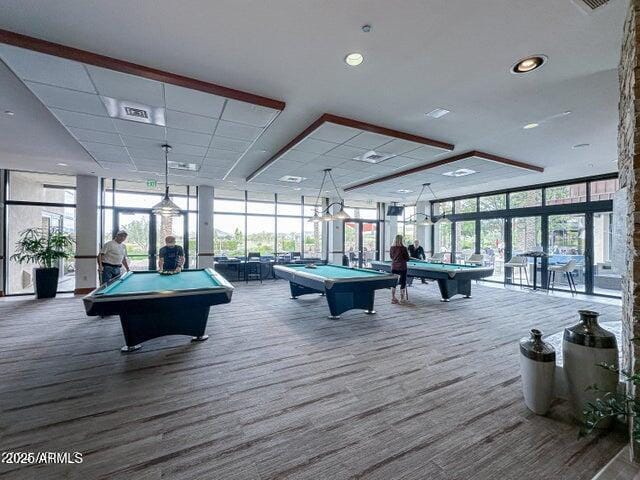 28831 N 128th Dr, Peoria, AZ 85383 - game room featuring billiards, plenty of natural light, and expansive windows
