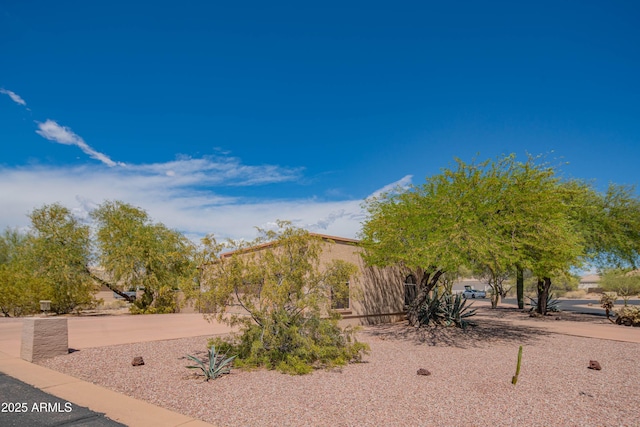 view of yard featuring driveway