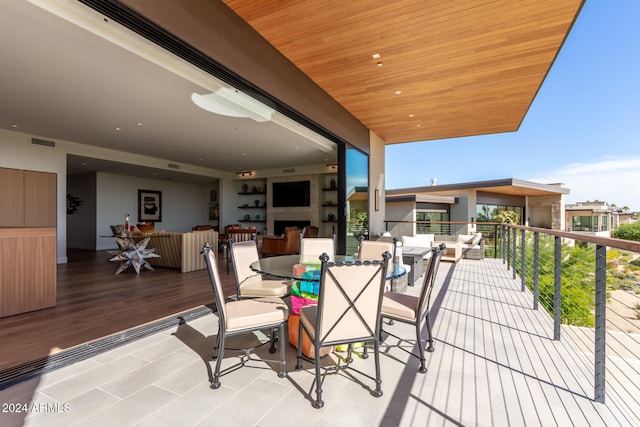 view of patio / terrace featuring a balcony