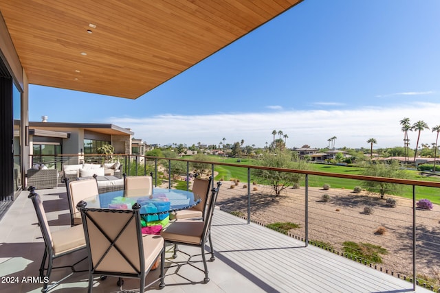 balcony with an outdoor living space