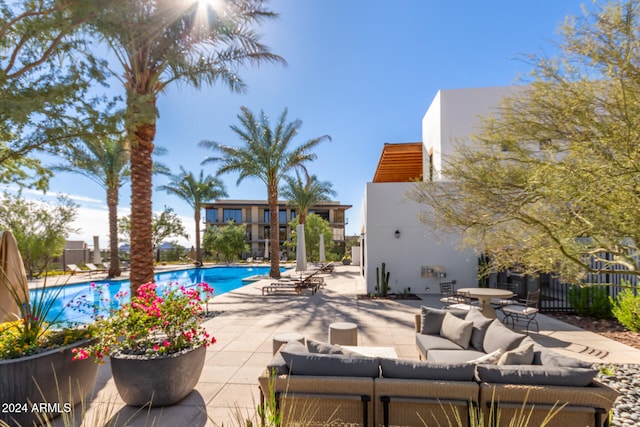 view of pool with a patio