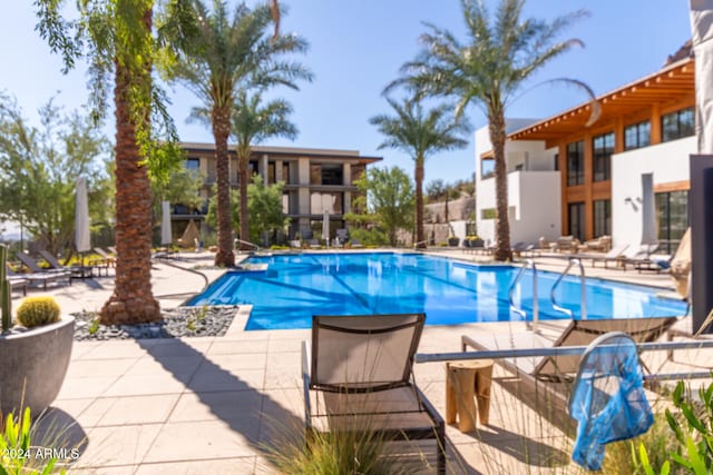 view of pool with a patio area