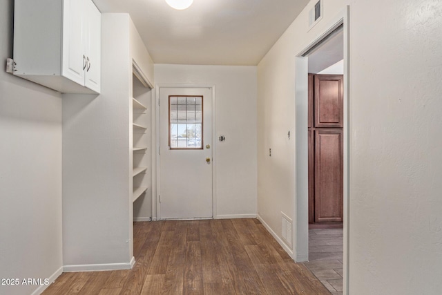 interior space featuring dark hardwood / wood-style flooring