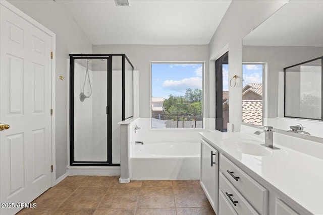 1453 E S Fork Dr, Phoenix, AZ 85048 - full bathroom with a shower stall, a garden tub, and vanity