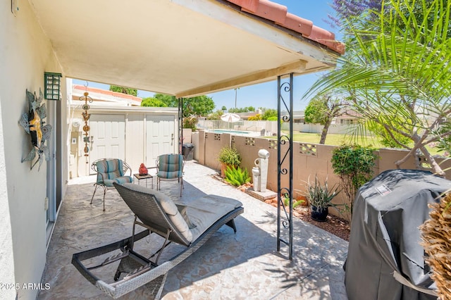 5209 N 78th St, Scottsdale, AZ 85250 - fenced backyard with a patio area and grilling area