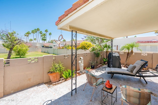 5209 N 78th St, Scottsdale, AZ 85250 - fenced backyard with a patio and a grill