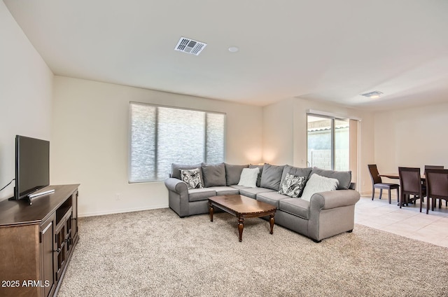 view of carpeted living room