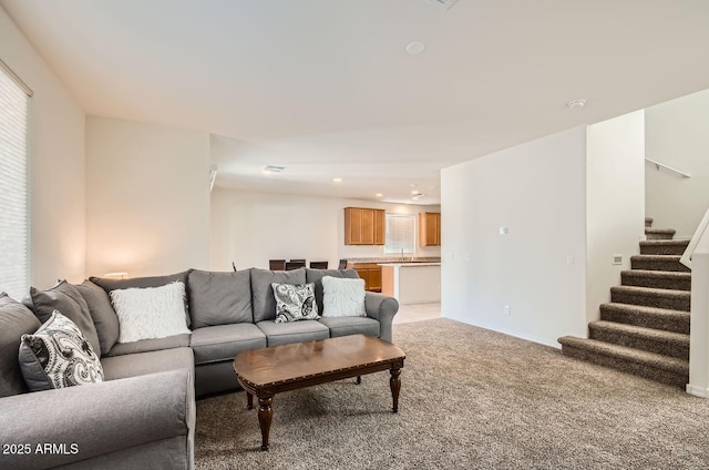 view of carpeted living room