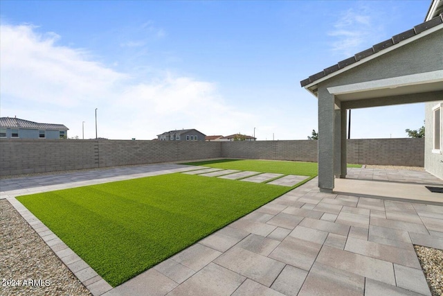 view of yard featuring a patio area