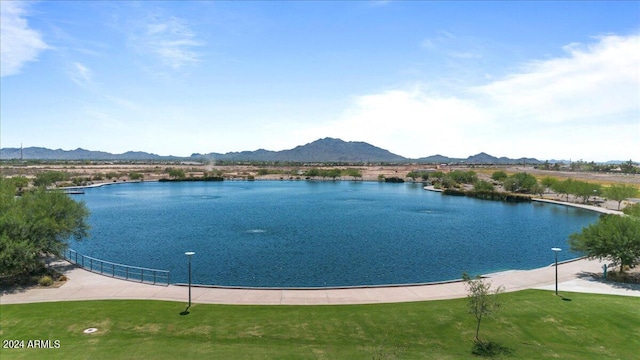 view of water feature featuring a mountain view