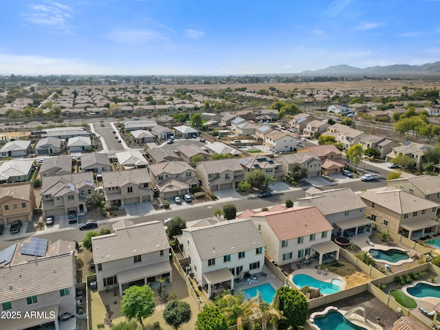 aerial view featuring a mountain view