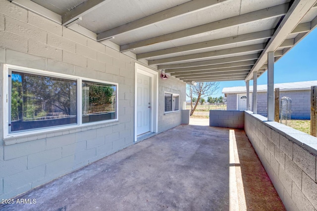 view of patio / terrace with fence