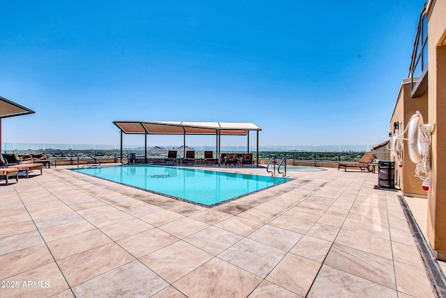 view of pool featuring a patio area