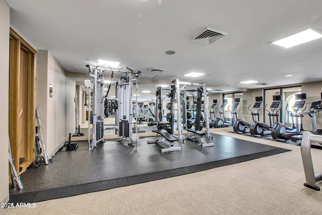 view of workout area