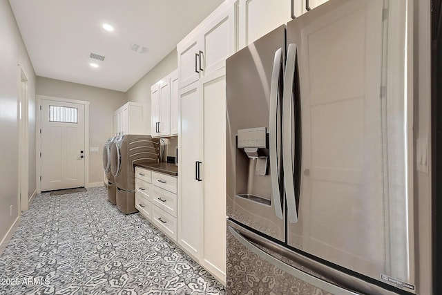 26112 N 7th Ave, Phoenix, AZ 85085 - washroom featuring washing machine and dryer, baseboards, and recessed lighting