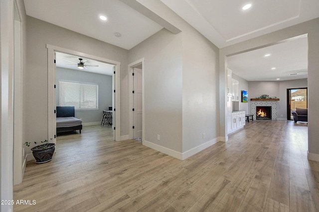 26112 N 7th Ave, Phoenix, AZ 85085 - hall with plenty of natural light, light wood finished floors, baseboards, and recessed lighting