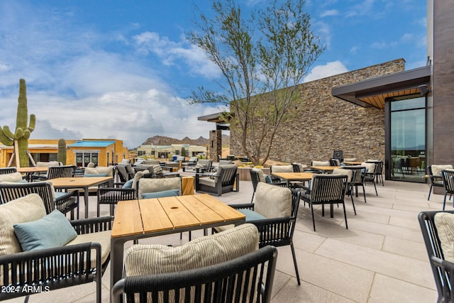 view of patio / terrace featuring an outdoor living space