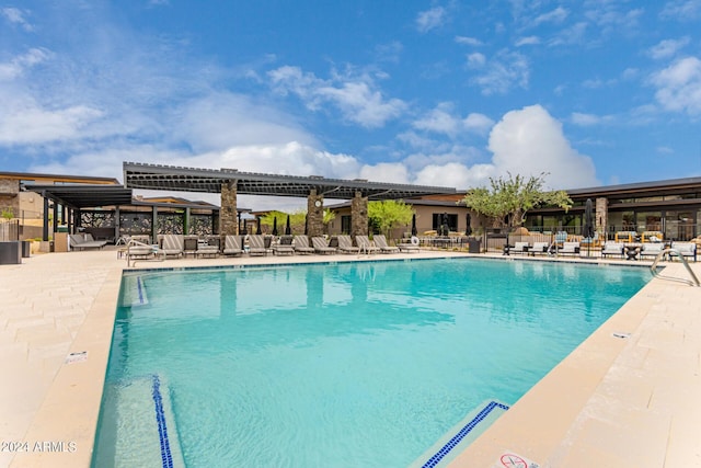 view of pool with a patio